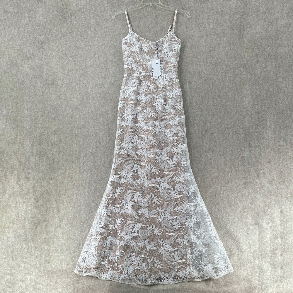 NWT Dress The Population‎ Giovanna Floral Lace Sequin Mermaid Gown Dress Small